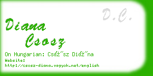diana csosz business card